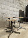 Tabouret industriel bois et métal, années 70-8.webp