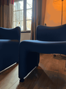 Chauffeuse vintage ARFA bleu roi-2.webp