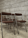 Chaise en chrome et tissu marron "SOUVIGNET"-2.webp
