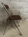 Chaise en chrome et tissu marron "SOUVIGNET"-5.webp