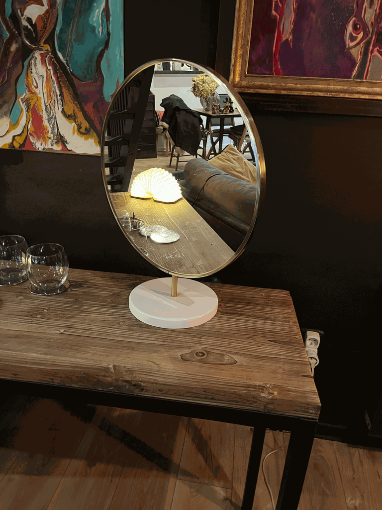 Miroir de coiffeuse anglais, années 70-1.webp