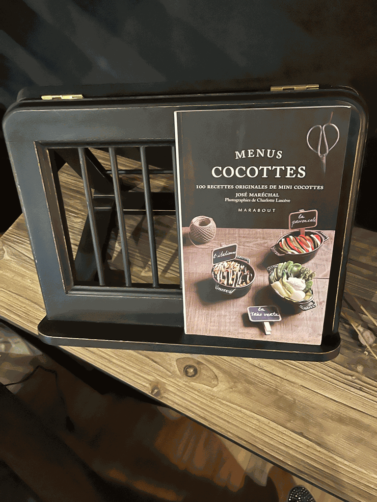 Repose livres en bois, noir-1.webp