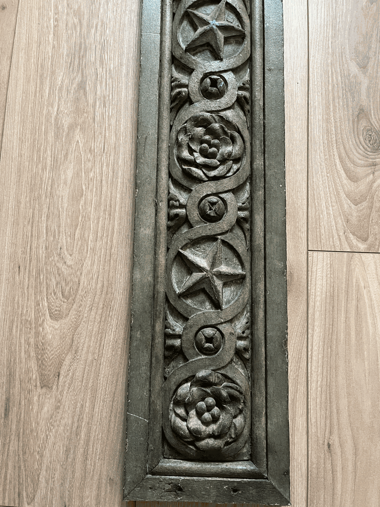 panneau en bois sculpté,patine verte-2.webp