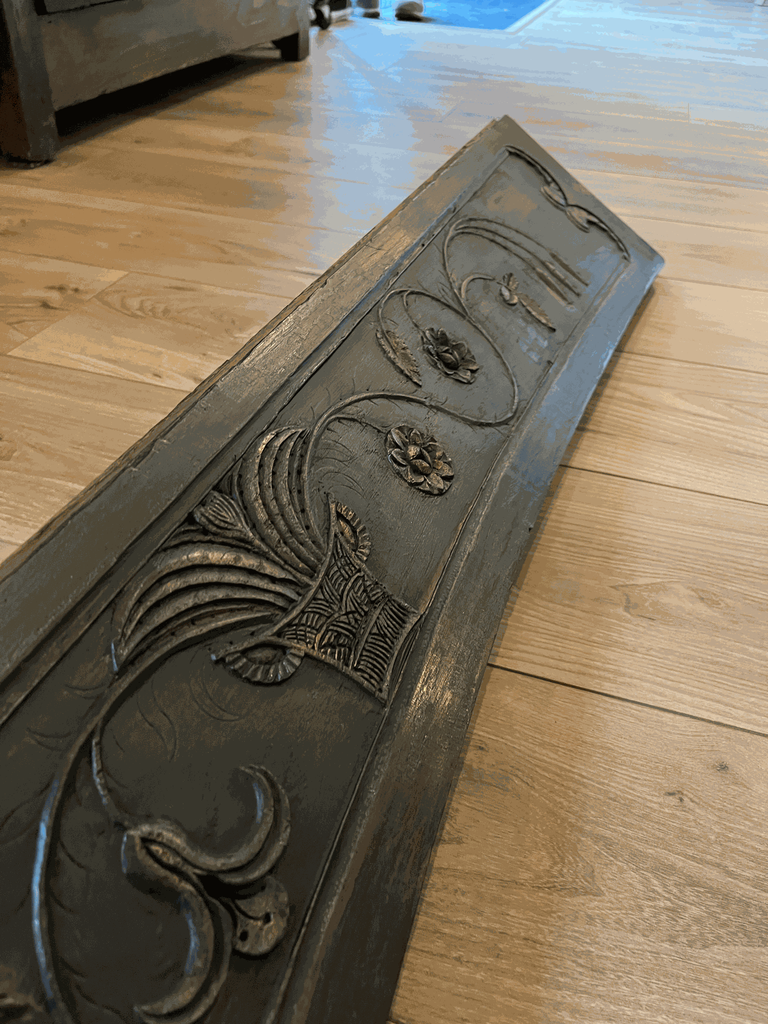 fronton en bois ,patine noire -6.webp