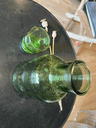 carafe en verre bullé,couleur verte ,années 70-4.webp