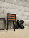 Petit meuble d'appoint ou petite table de chevet en bois, rénové-3.webp