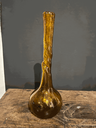Vase marron orangé en verre soufflé, ambré torsadé signé BIOT-1.webp