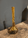 Vase marron orangé en verre soufflé, ambré torsadé signé BIOT.webp