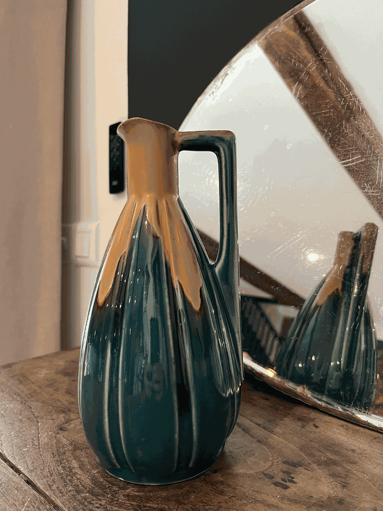 vase en céramique bleu et marron,années 60-3.webp