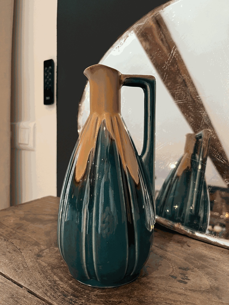 vase en céramique bleu et marron,années 60-2.webp