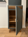 meuble d'appoint en bois ,rénové ,kaki et bois -5.webp