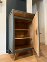 meuble d'appoint en bois ,renové,kaki et bois -3.webp