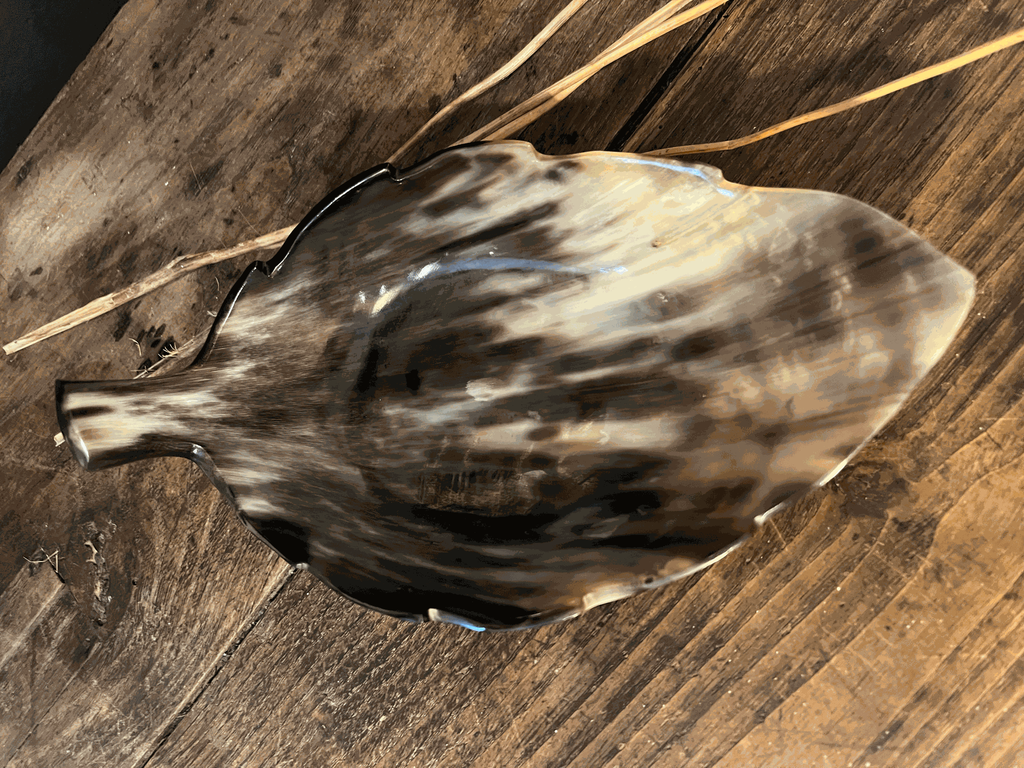 coupelle,vide-poche en corne en forme de feuille 2.webp