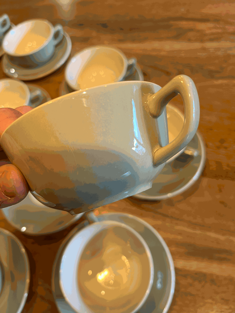 service à thé "villeroy&Boch",vert eau et blac,années 50-6.webp