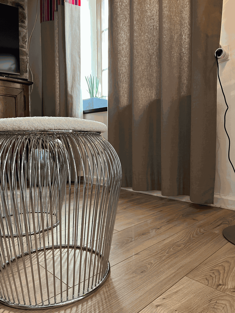 tabouret design,Platner Warren,assise refaite-4.webp