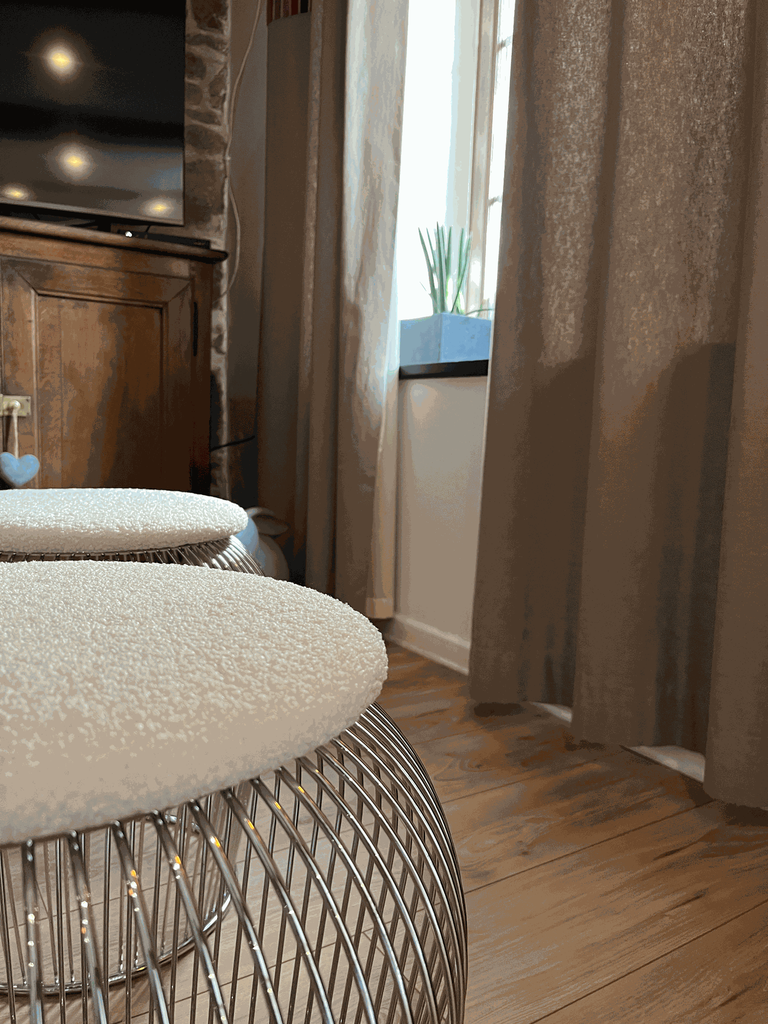 tabouret design,Platner Warren,assise refaite-2.webp