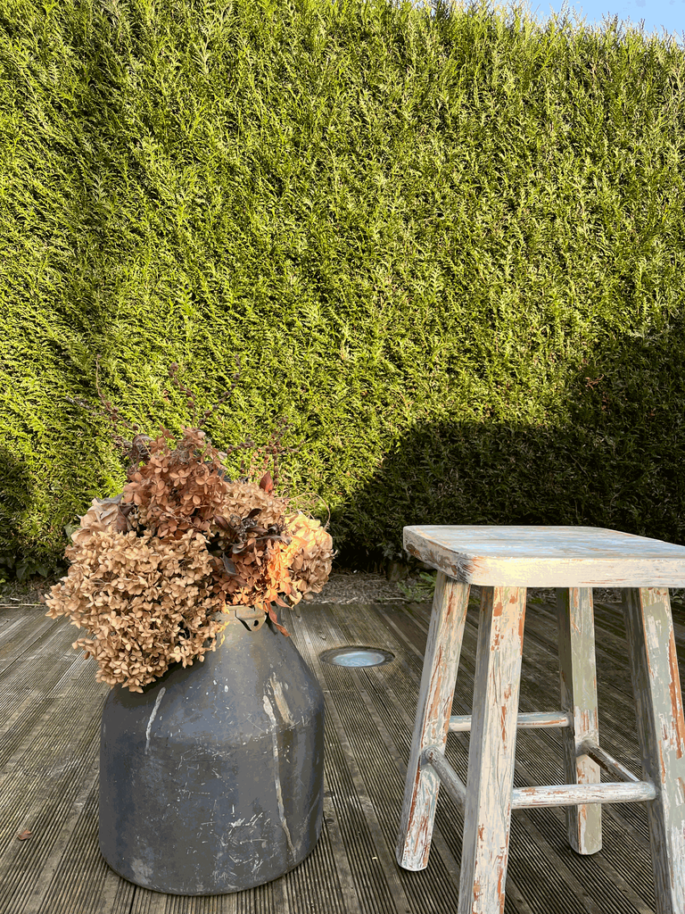 tabouret en bois, patiné ,rénové.webp