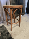 Tabouret cannage et bois, vintage marque-1.webp