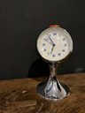 Réveil "Bayard" vintage en métal chromé, pied tulipe-5.webp