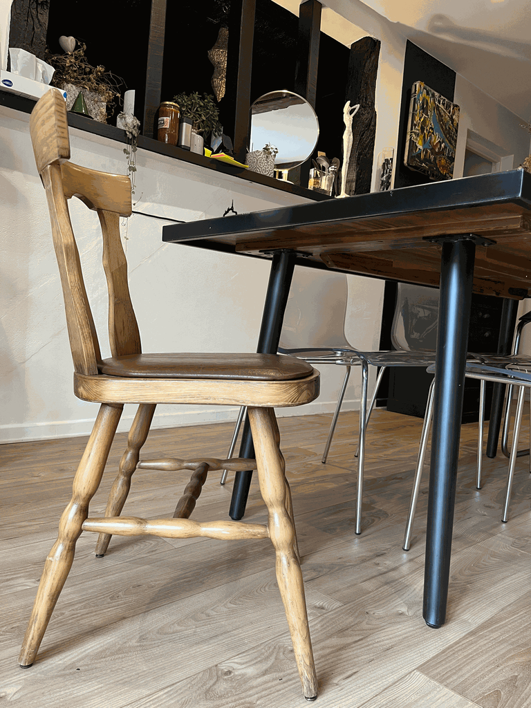 fauteuil en bois,skai marron'Baumann'-4.webp