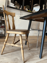 fauteuil en bois,skai marron 'Baumann'-3.webp
