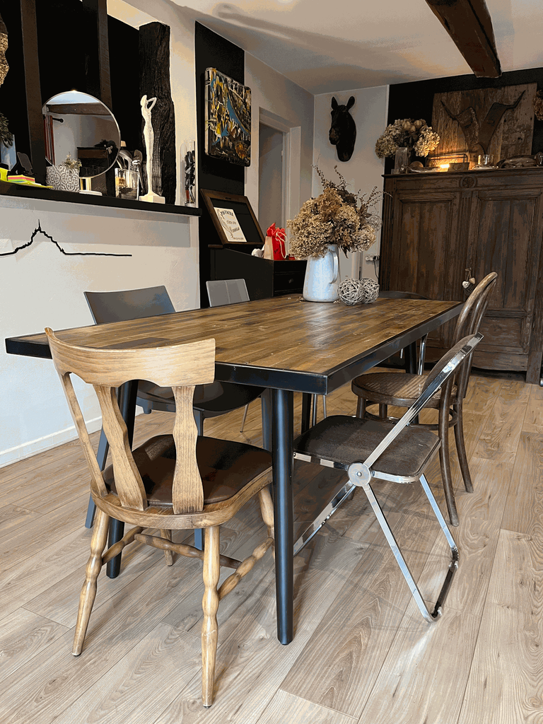 fauteuil en bois,skai marron 'Baumann'-1.webp