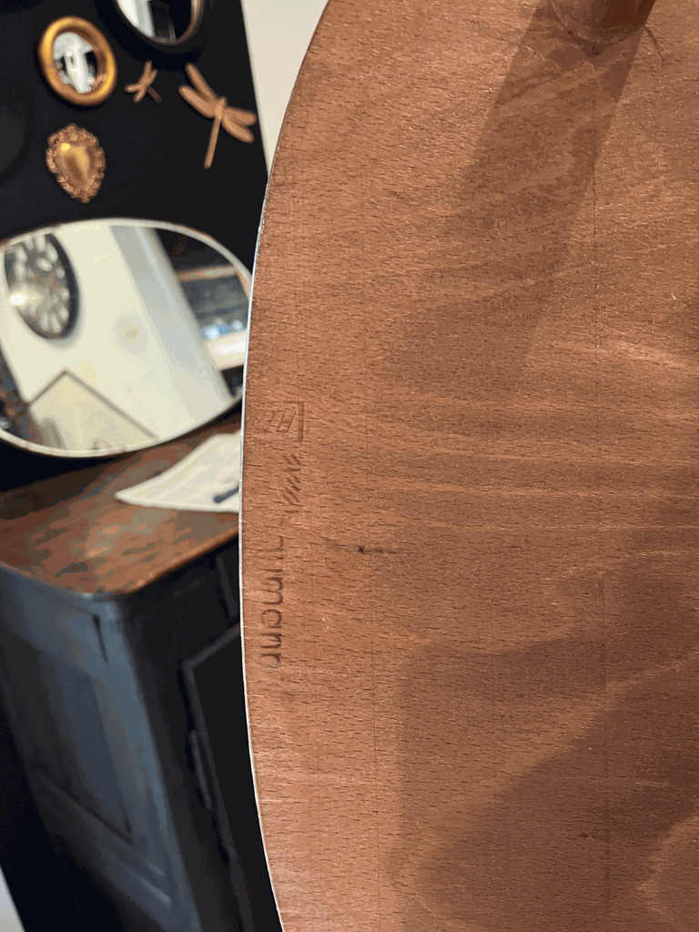 fauteuil en bois ,skai marron,'Baumann' .webp