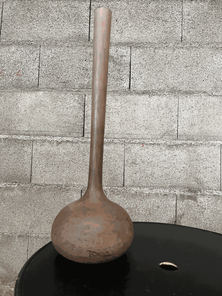 Vase BERLUZE en verre marmoréen beige, marron clair signé André DELATTE Nancy (1887-1953)-2.webp