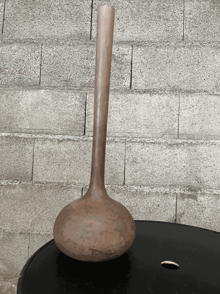 Vase BERLUZE en verre marmoréen beige, marron clair signé André DELATTE Nancy (1887-1953)-3.webp