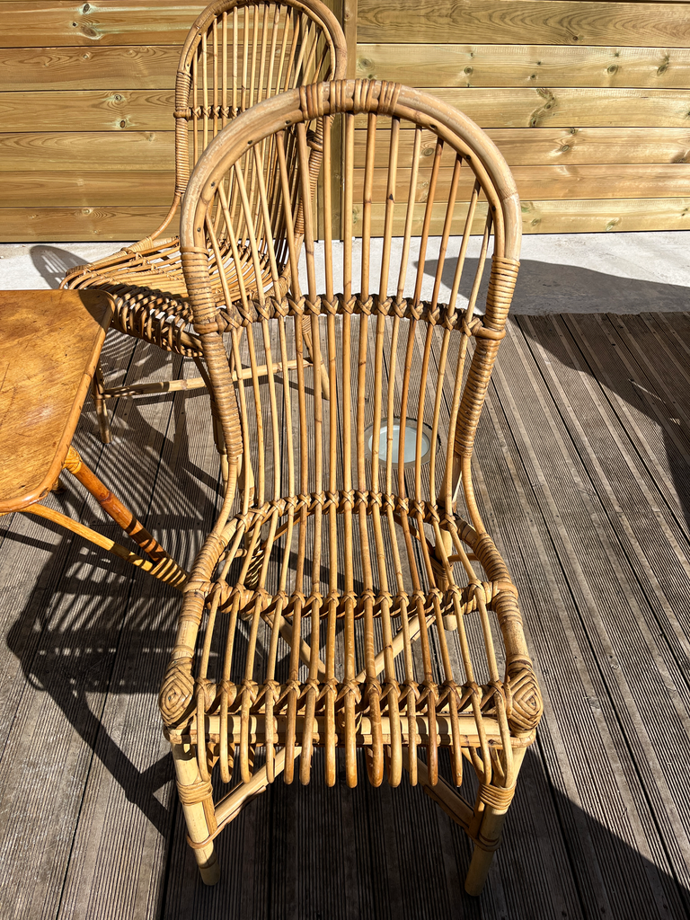 Chaise en rotin