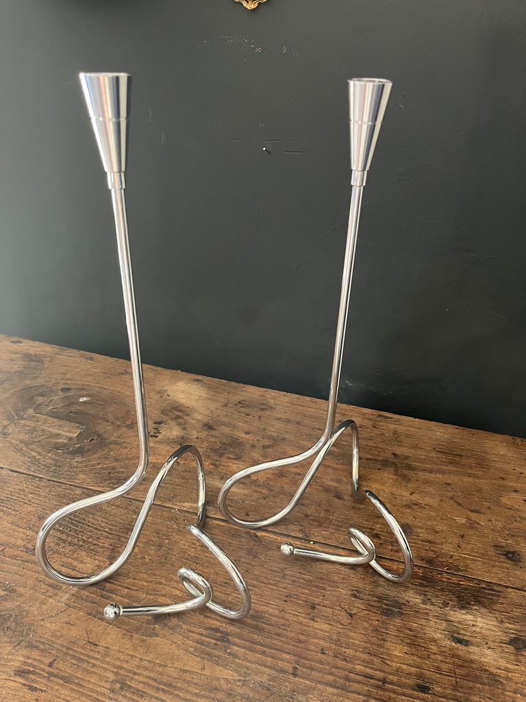 Bougeoirs en métal, pieds design