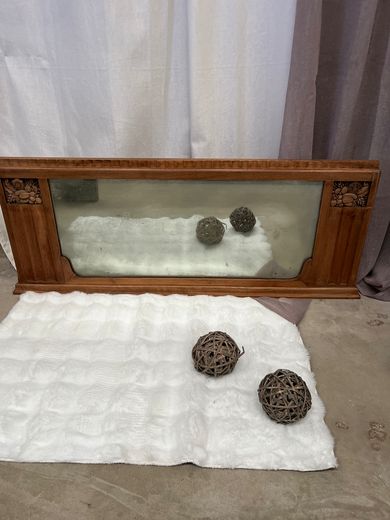 Grand miroir en bois, vintage