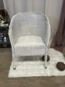 Fauteuil en osier blanc 'Lloyd Loom'