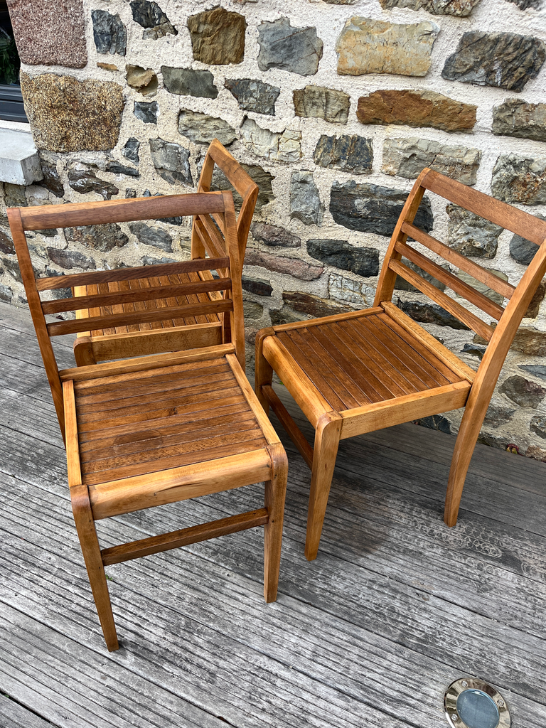 Chaise en bois 'René Gabriel',années 50