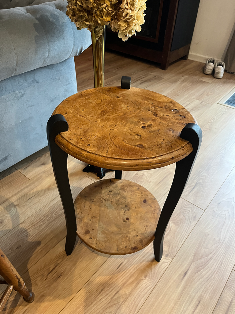 Sellette en bois, deux plateaux