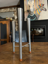 Chandelier acier, bois