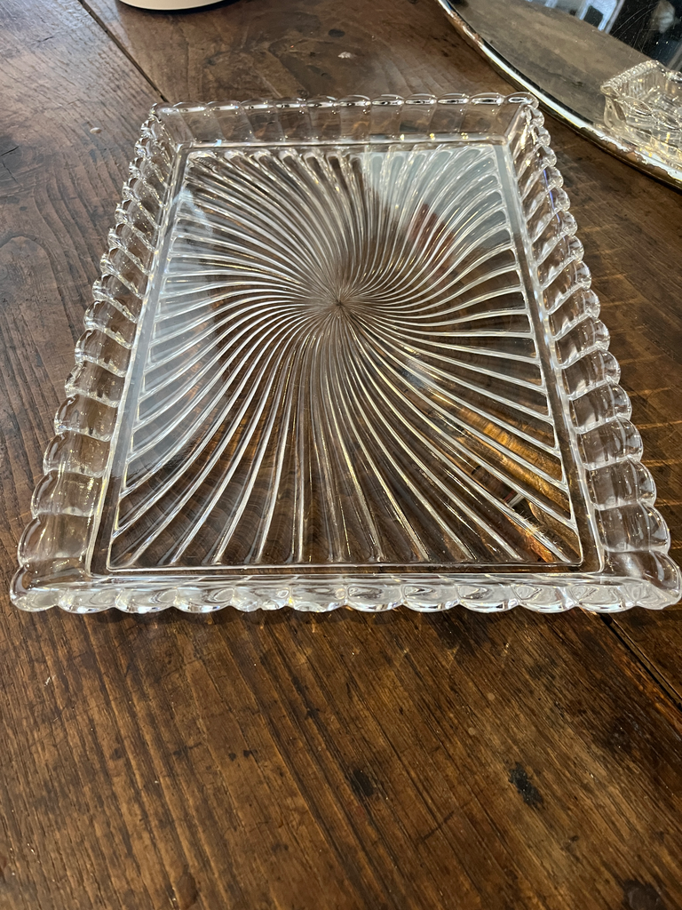 Plateau de service en cristal de Baccarat
