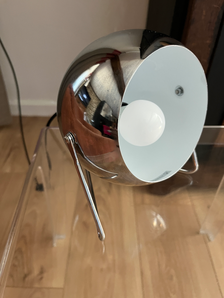 Lampe boule, en chrome vintage