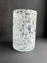 Vase en verre, tacheté de blanc