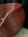 Fauteuil boule, en tiges d'osier
