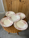 Lot de cinq assiettes  " Floréal "