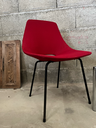 Chaise 'Tonneau' en tissu rouge