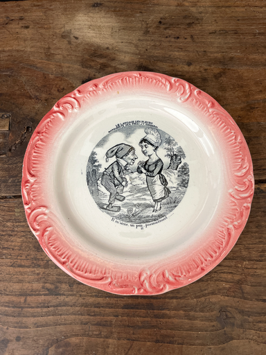 Assiette parlante 'Le langage des fleurs'