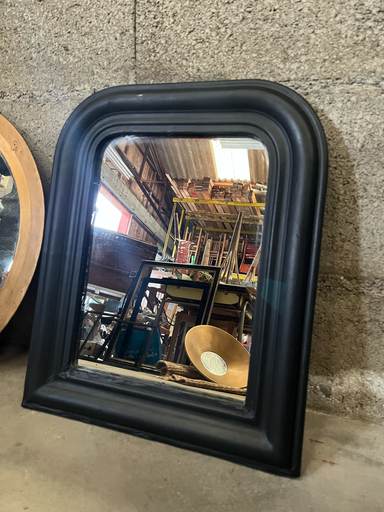 Miroir, Louis Philippe, peint en noir