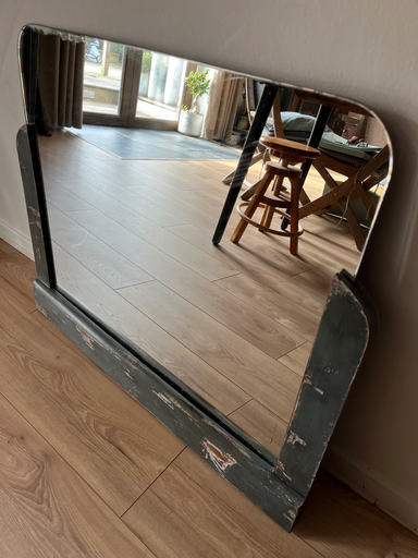 Miroir en bois rénové