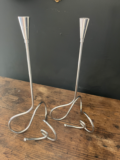 Bougeoirs en métal, pieds design