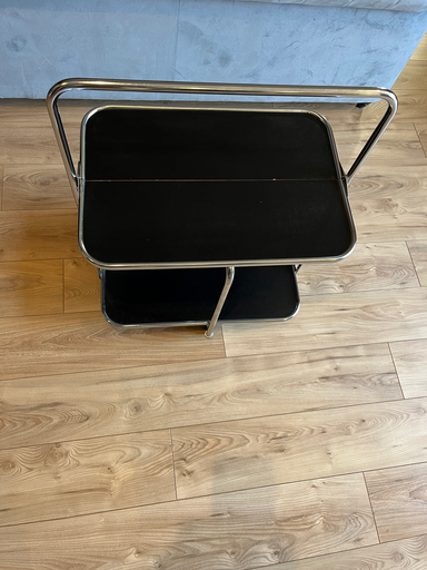 Desserte pliante, structure chrome à roulettes 'Richard Création'