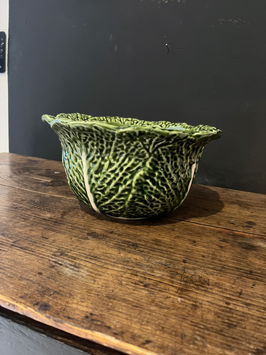 Saladier, feuille de 'chou', barbotine