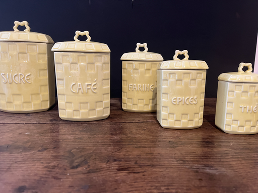 Série de pots à ingrédients, jaune