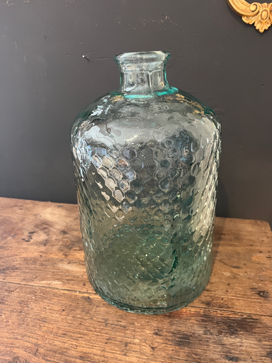 Grand vase ou bonbonnière bleutée